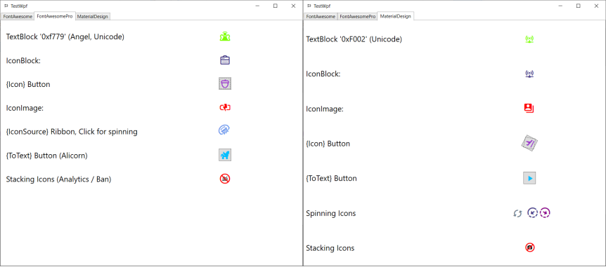Using Font Awesome Pro and Material Design Icons
